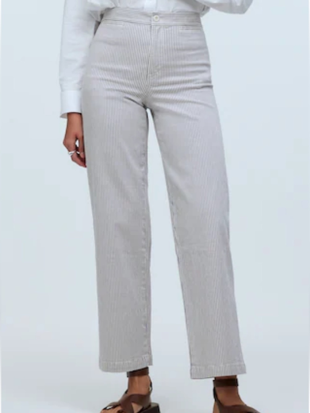 Madewell The Emmett Wide-Leg Crop Pant: Welt Pocket Edition Size 27